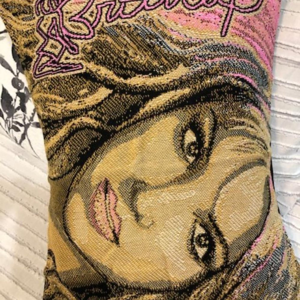 Vintage & New - Britney Spears Woven Pillow Case - Rare - Collectible - Unique - Picture 5 of 11
